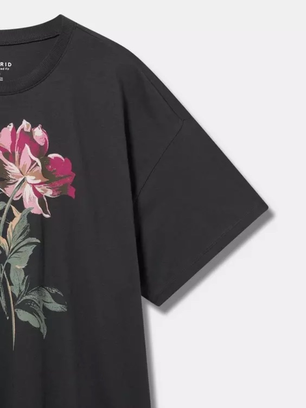 Torrid Two Roses Oversized Tunic Tee - Picture 2 of 9